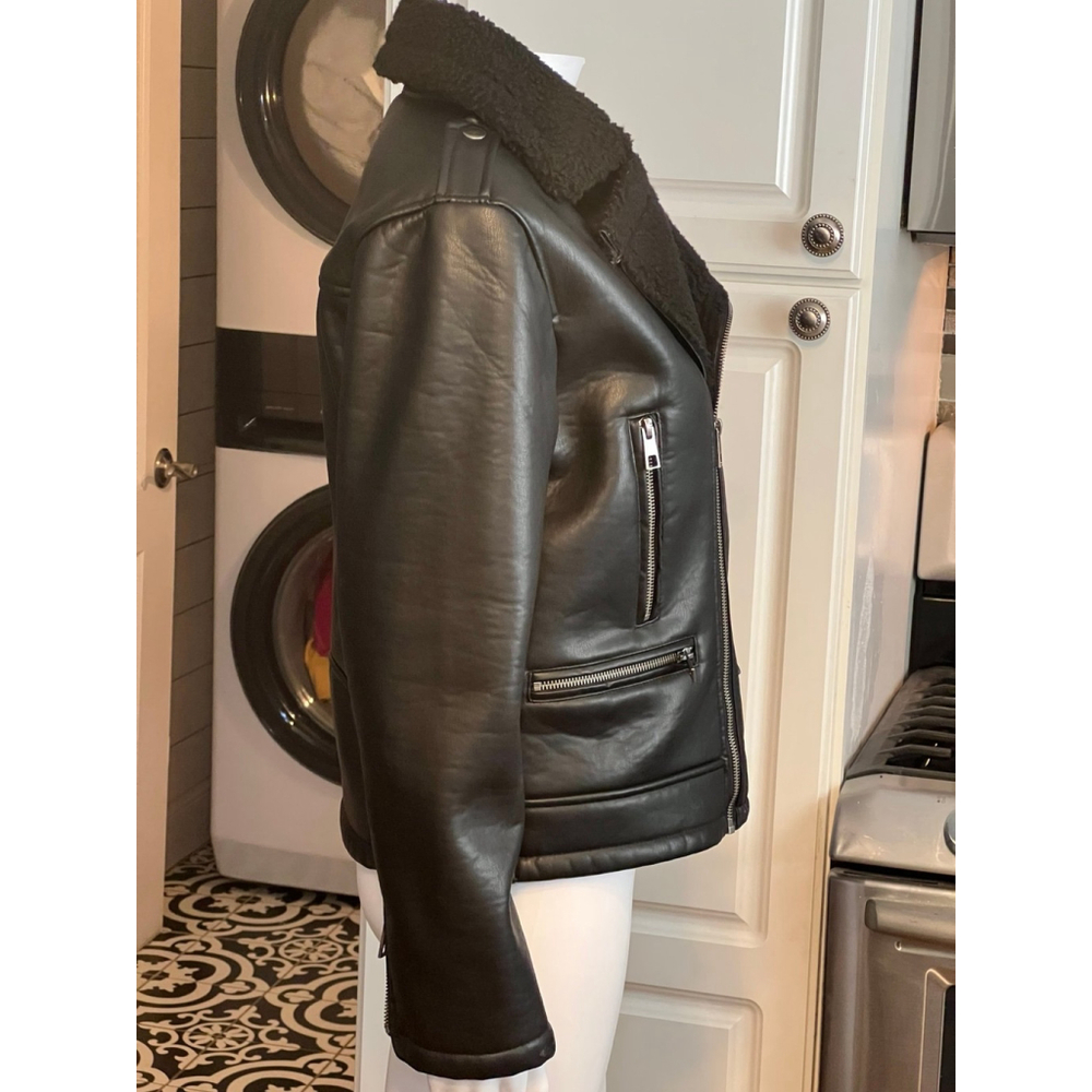 Zara Black Moto Jacket - Picture 4 of 7